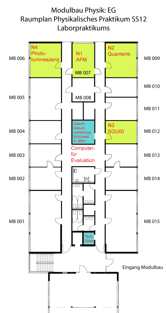 Raumplan Laborpraktikum Master